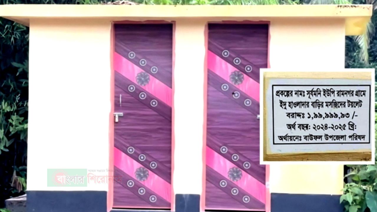 বাউফলে টয়লেট নির্মাণে অবিশ্বাস্য ব্যয় ২ লাখ থেকে ২ কোটির হিসাব