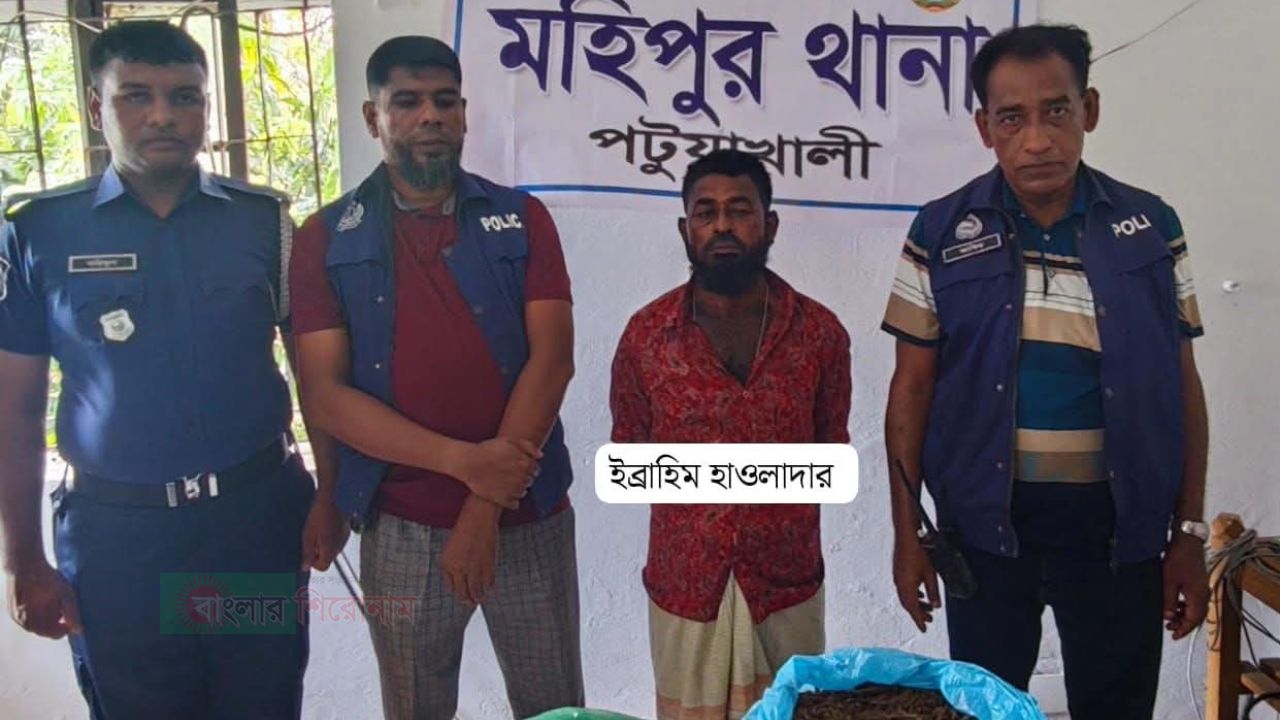 মহিপুরে দেড় কেজি গাঁজা ও নগদ টাকাসহ মাদক কারবারি দম্পতি গ্রেপ্তার