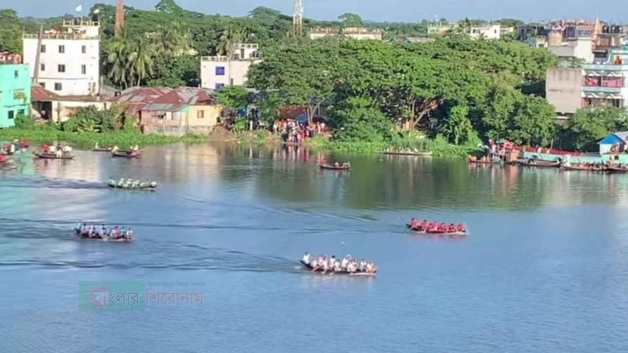 মতলবে দীর্ঘ ১২ বছর পর ধনাগোদা নদীতে নৌকা বাইচ