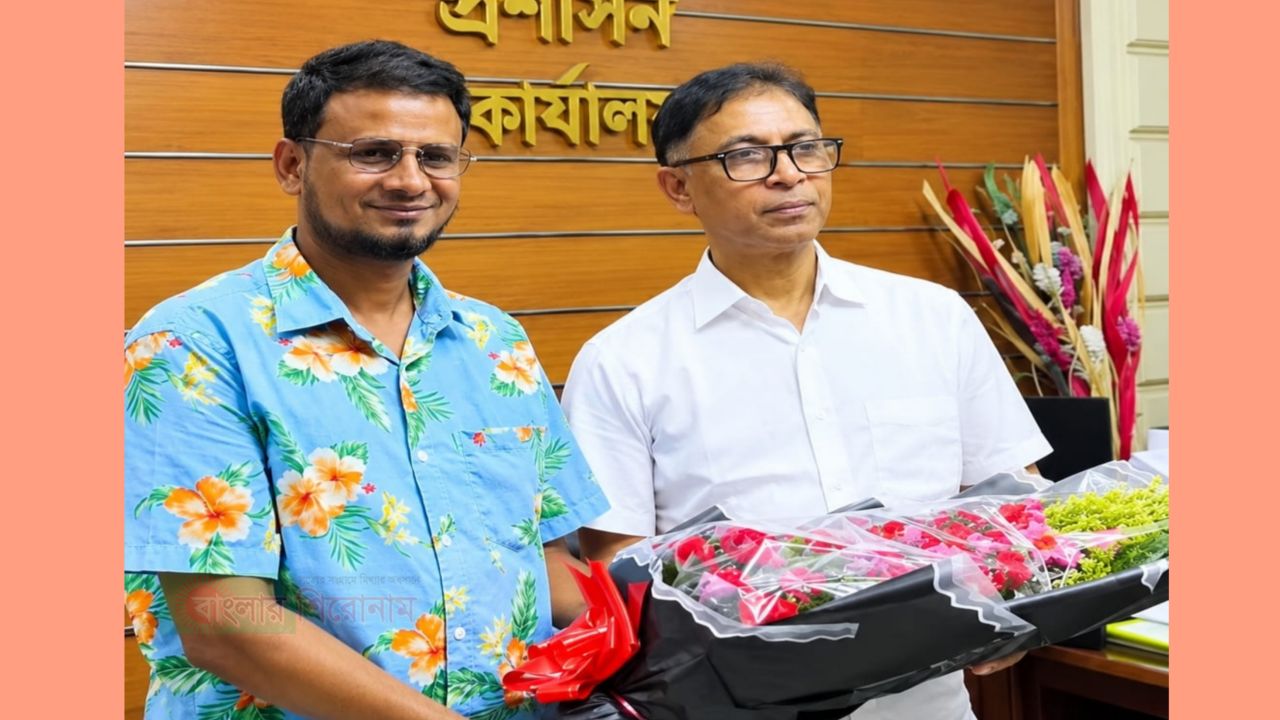 জেলা পরিষদ প্রশাসক মামুন মাহমুদের সাথে মহানগর জাসাস নেতা জাহাঙ্গীর দেওয়ানের সৌজন্য সাক্ষাৎ  ​